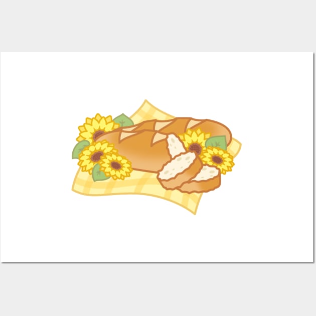 Sunflower Baguette Breads for Picnic Wall Art by cSprinkleArt